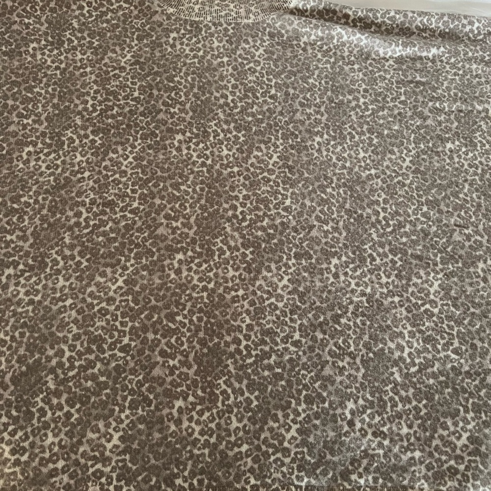 J. McLaughlin Cashmere Animal Print Poncho in Gray and Cream - Picture 4 of 6